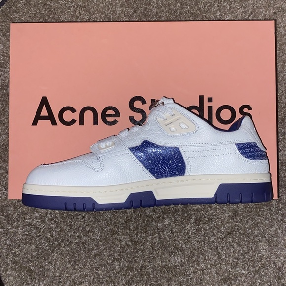 Acne Studios Low-top sneakers.Wht/Blu.Never worn/in original box.Men’s size 10 - Picture 6 of 11